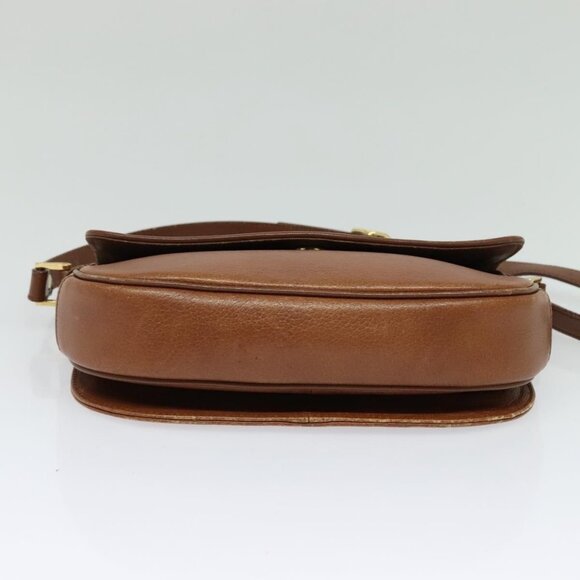 Burberrys Shoulder Bag Leather Brown Gold Auth - Picture 6 of 16